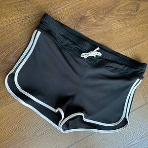 Athleta Black Swim Shorts with White Trim NWOT